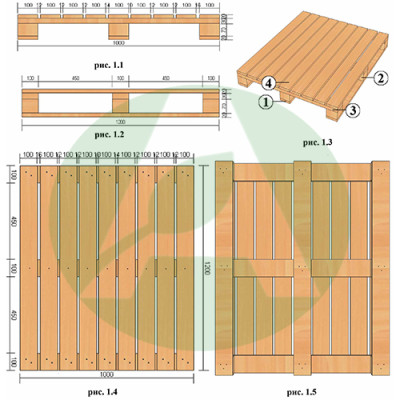 Wooden container for apples F1-9-B-100